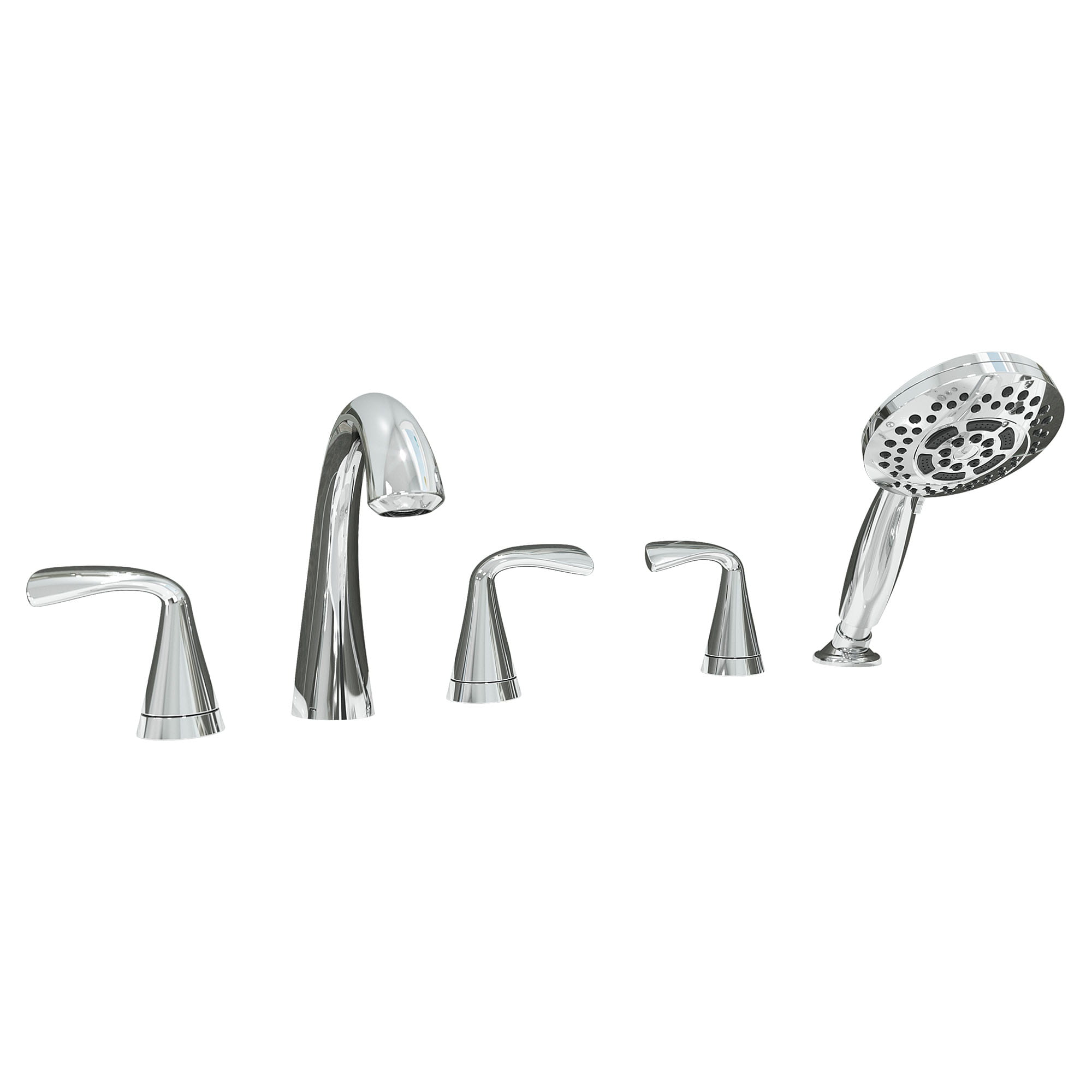 Fluent Bathtub Faucet for Flash Rough-In Valve with Lever Handle